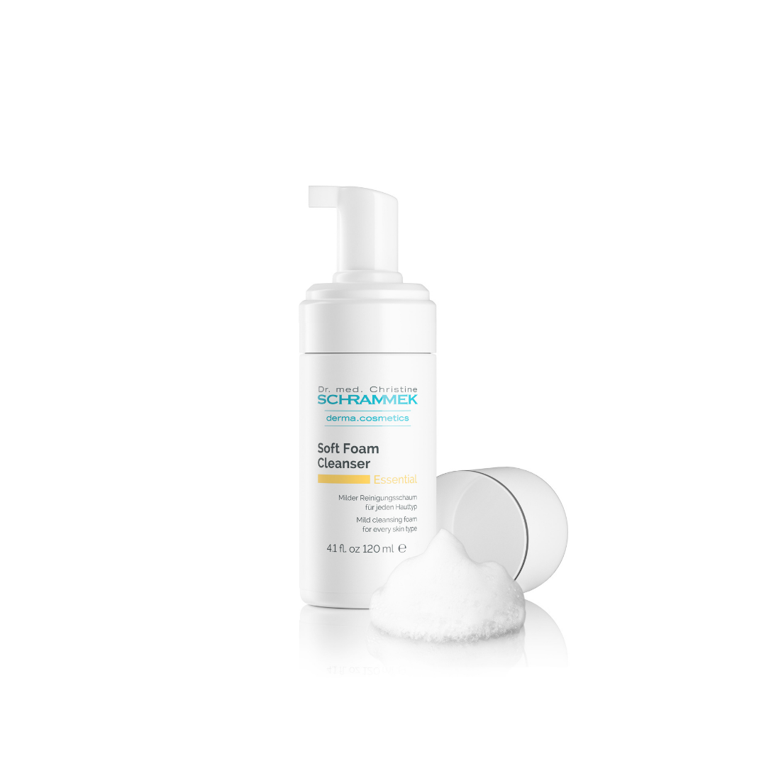 Soft-Foam-Cleanser-120ml-open- SCHRAMMEK ESSENTIAL SOFT FOAM CLEANSER (120ml)